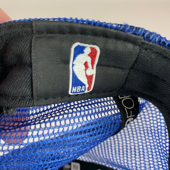 Golden State Warriors NBA Blue New Era 9Forty Snapback Trucker Hat - Picture 6 of 6